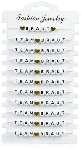 Sunshine smile 12 Stück JGA Armbänder Frauen,JGA Accessoires Frauen,Jungesellinenabschied Accessoires,Team Braut Armbänder Junggesellinnenabschied für Junggesellenabschied,Hochzeit