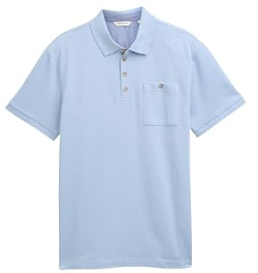 TOM TAILOR Herren 1048096 Poloshirt, 21068-Light Powder Blue, XL