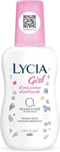Lycia Girl, Deodorante Vapo per Bambine, 75ml, 0% Alcol, Deodorante Ascellare Bambine e Ragazze, Confezione da 1, 6 o 12 Pezzi (6)