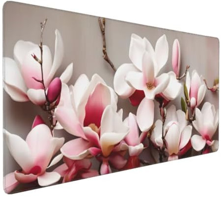 Alfombrilla Ratón, Orquídea de jade Alfombrilla Raton Gaming XXL 120x60 cm Desk Mat con Base Antideslizante y Bordes Cosidos, Mousepad para Gaming en Casa, Mejora la Precisión y la Velocidad D-965