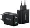 2-Pack Ladegerät USB C, 40W Mehrfach Schnellladegerät USBC Ladestecker, 4 Ports USB Stecker mit USB-C Adapter+QC Stecker USBC Ladegerät für iPhone 16 15 14 13 Pro Max Plus 12 11 XS, Samsung, Handys