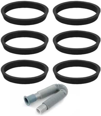 6Pcs Sink Pipe Plug Silicone Cone Seal Ring, Rubber Washers for Plumbing, Strainer Fittings Gasket, Drain Sealing for 43mm Kitchen Flushing Hose, Garden and Outdoor Hoses
