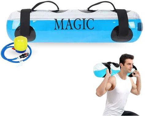 Saco Peso de Entrenamiento. Bolsa de Agua para Fitness. Aqua Power Bag 5-20 Kg. Bolsa de Agua Peso Ajustable y Portátil, para Entrenamiento de Fitness, Equilibrio, Fuerza, Pesas, Yoga, etc