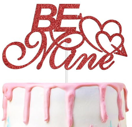 Be Mine-Kuchenaufsatz, Be My Valentine, I Love You, Bride to be, Valentinstag, Thema, Hochzeit, Verlobung, Jahrestag, Party-Dekoration