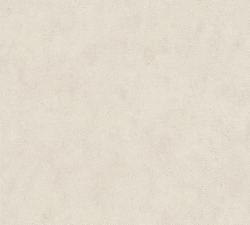 Livingwalls Hot Spots Non-Woven Wallpaper with Stone Effect in Beige – 10,05 x 0,53 m Solid Colour Wallpaper – 369249
