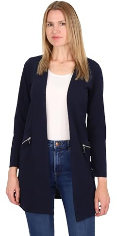 Malito - Damen Langarm Casual Blazer - offener eleganter Stretch-Blazer - weich & figurumspielend - Business Longblazer 6041