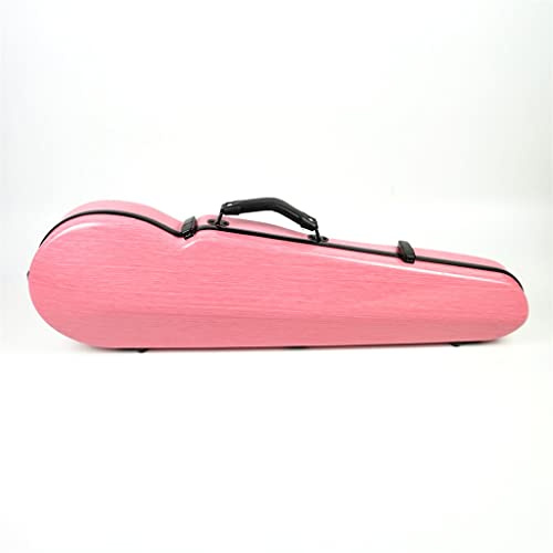 MQPALZKD Custodia rigida for violino portatile Custodia for violino rosa Custodia for violino in fibra di carbonio 4/4 3/4 rosa(3/4)