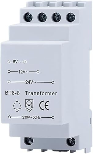 Doorbell Transformer Supporting 8V/12V/24V Voltages for Flexible Use - Precision Engineering, Durable Construction, Easy Installation - Ideal for Replacement and Professional Maintenance