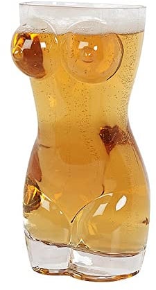 Ocean 8 Unique Pint Glass – Body Shaped – Pint Glass – Unique Stylish – for Home Parties, Clubs, Events