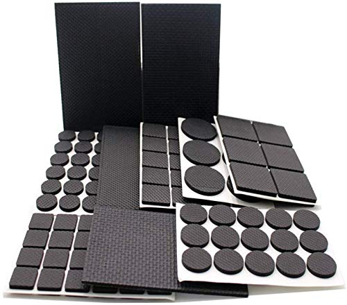 Non Slip Furniture Rubber Pads,Black Furniture Feet Covers,Pack of 186 PCS Wood Floor Protector Pads for Chair Legs,Tiled,Carpet,Hardwood Floor Protectors