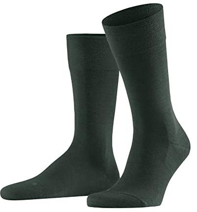FALKE Herren Socken Sensitive Berlin M So Wolle Baumwolle mit Komfortbund 1 Paar, Grün Hunter Green 7441, 47-50