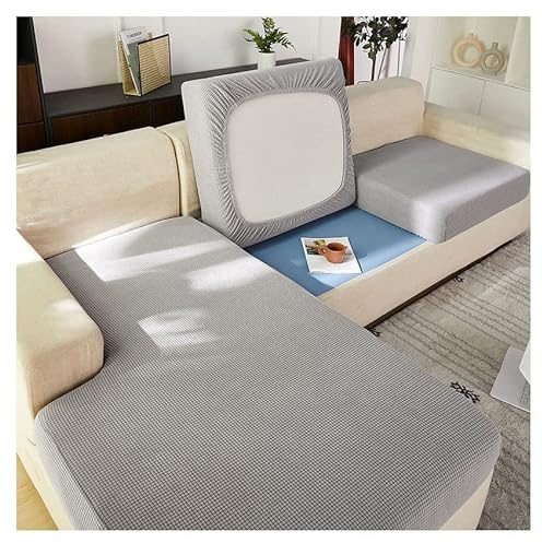 Sofa Sitzkissenbezug Stretch 4/3/2/1 Sitzer/L Form Samt Sofabezug Braun/Schwarz/Rot/Groß Elastische Couch Kissenbezüge Husse Überzug Bezug Für Sofa Sitzkissen ( Color : #1 , Size : 1 seat (50-63cm) )