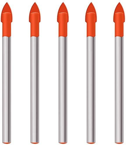 5 Pezzi 6 mm Punta per Vetro,Punte Gres Porcellanato,Punta per Vetro Professionali Punte Gres,per Ceramica,Cemento,Mattoni,Vetro,Granito,Ceramica per Legno
