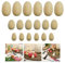 Oblique Unique® Holzeier 18er Set Holz Ostereier Deko Eier für den Osterkorb Dekoration aus Echtholz für Ostern oder zum Basteln mit Kindern Osterdeko