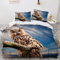 YURKO 155X220 cm Duvet Cover 155X220 Mit 2 Kissenbezügen 80X80Cm Kein Bügeln Eule Allergiker Bettwäsche Polyester Baumwolle