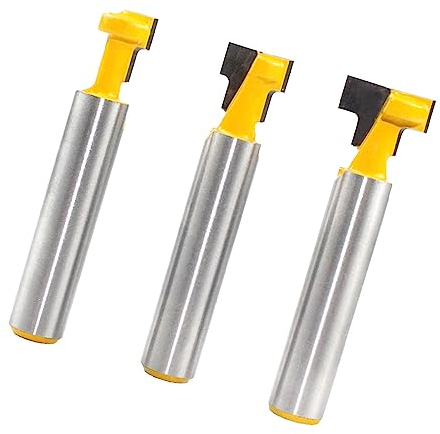 3Pièces Fraise En Rainure, Fraise Defonceuse 8mm Rainure En T, Fraise à Rainure En T Queue, Routeur à Rainure, Professionnels Outils De Coupe Du Bois Pour Outils Électriques Outil De Menuiserie