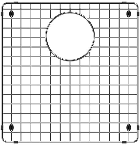 BLANCO 235918 Edelstahl-Bodengitter für Liven SILGRANIT 60/40 Doppelbecken-Küchenspüle (große Schale)