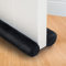 Marwood Under Door Draft Stopper 30-38 Adjustable Wind Stopper for Door & Window, Foam Door Sweep Air & Noise Blocker for Bottom of Doors Double Side Seal - Spandex Super Soft Black