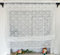 Vordesack Jacquard Raffrollo mit Blumen Muster Landhausstil weiße Spitzenoptik mit gebogten Abschluss Raffgardine mit Stangendurchzug 1 Stück HxB 140x70cm