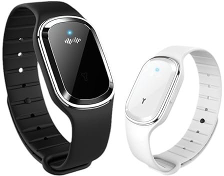 Mosquito Repellent Watch Ultrasonic Bracelets, Insect Repellent Bracelet, Portable Mosquito Repellent Bracelet Bands, Electronic Waterproof Mosquito Wristbands for Children Adults (2Pcs)