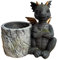 Nkmujil Drache Blumentopf Figur, Drachen Skulptur Pflanzgefäß Statue, Drache Pflanzenhalter, Harz Drache Blumentopf, Fantasy Drache Pflanzgefäßfigur, Mythischer Drache Pflanztopf