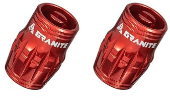 Granite Juicy Nipple Ventilkappe mit Ventilkern-Entfernungsfunktion, Reifenventilkappen Staubschutz für Fahrräder und Fahrzeuge, Langlebige Legierung Schrader-Ventilkappe, 2er-Set (Rot)