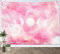 LB Wandteppich Rosa Wolke Wandtuch Mondphase Böhmische Mandala-Blume Wandbehang Abstrakter Marmor Tapisserie für Wohnzimmer Schlafzimmer Wohnheim Wanddeko,150x100cm