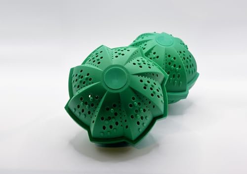 Waschbälle 2-er Set für Waschmaschine I Spart Waschmittel & Energie I Wiederverwendbar +300 Waschgänge I Ohne Tenside I Sanft zur Wäsche I Auch als Alternative zu Waschmittel & Weichspüler