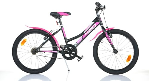 Dino Bikes Mädchenfahrrad 20 Zoll schwarz und pink