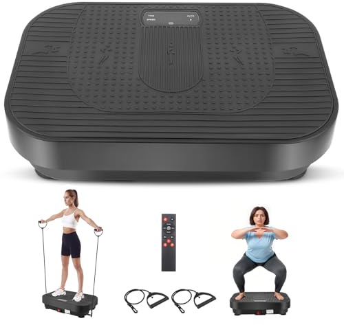 Pedana Vibrante, Potente Pedana Vibrante Dimagrante per la Costruzione e la Modellazione Muscolare, Controllo Automatico della Velocità, Capacità di carico 150kg Piastra Vibrante Machine per la Casa