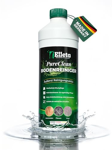 Boden-Reinigungsmittel [Konzentrat] - Streifen - & schaumfreier Bodenreiniger für Wischmop | 1L=50 Anwendungen | für Parkett, Fliesen, Vinyl & Laminat | Fliesenreiniger mit hoher Reinigungskraft