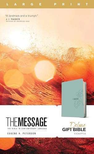 Message Deluxe Gift Bible, Large Print (Leather-Look, Teal),: The Bible in Contemporary Language