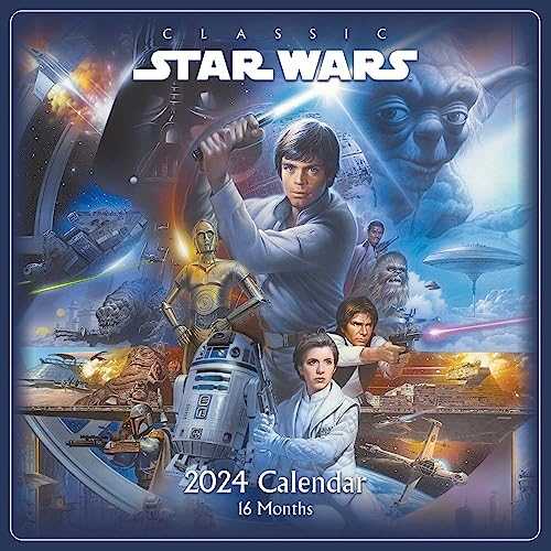 Star Wars Kalender 2024 (Classic Design) - Ein Monat je Seite 30cm x 30cm Offizielles Lizenzprodukt
