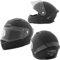 Integralhelm Motorradhelm Rollerhelm Anti-Kratz-Visier Helm Mattschwarz XL