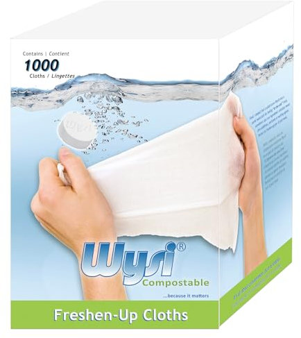 WysiWipe compostable gamuza de ventilar
