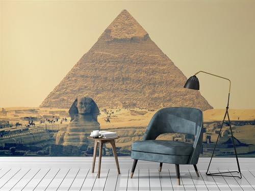 Fotomural Vinilo Pared Piramide Egipto 200x150cm | Murales de Pared Ideal para Cualquier tipo de Espacio | Fotomurales Económicos | Vinilos Decorativos Pared | Vinilos Infantiles