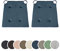 sleepling 2er Set Stuhlkissen, Sitzkissen für Indoor und Outdoor, mit Klettverschluss, 100% Baumwolle, Made in EU, Maße: 42 (vorne) 35 (hinten) x 40 x 5 cm, dunkelblau