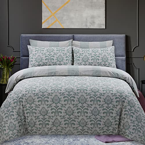 Indus Textiles 100% Pure Cotton Reversible Patterned Duvet Cover Sets Istanbul, Double