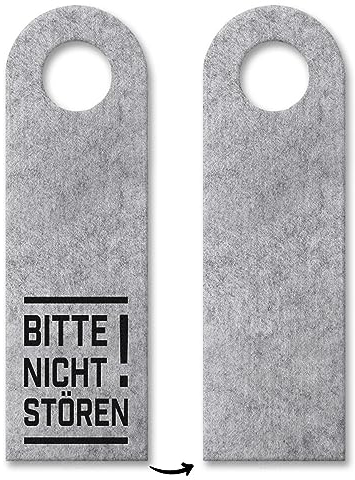 trendaffe - Bitte Nicht stören! Türhänger in Grau Bürotüre Zimmertüre Geschäft Privat Büro