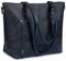 S-ZONE Damen Schultertasche Vintage 3-Wege Echtleder Laptoptasche Reisetasche Arbeitstasche Geldbörse Handtasche Messenger Bag