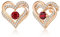 CDE Ohrringe für Damen 925 Sterling Silber Rosegold Geschenk für Sie Forever Love Herz Geburtsstein Frauen Ohrstecker Schmuck Valentinstag Weihnachten Muttertag Geburtstags Hochzeits Jubiläum