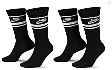 NIKE 6 Paar Everyday Essential Tennissocken Socken Sportsocken Unisex DX5089, Farbe:Schwarz - Weiss/Weiss - Schwarz, Socken Neu:46-50