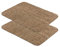 Fußmatte innen waschbar 2er Set 60x75 cm - Schmutzfangmatte Sauberlaufmatte - Fußabstreifer Baumwolle – Entra saugstark – rutschfeste Matte beige