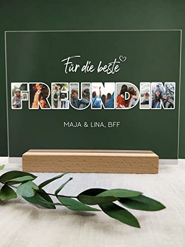 Freundin Geschenk Acryltafel Foto Geschenk - Personalisierte Geschenk, Familien Geschenk, persönliches Geschenk, Fotoalbum aus Glas, Fotogeschenke, Eigenes Foto, die schönsten Freundin Geschenke
