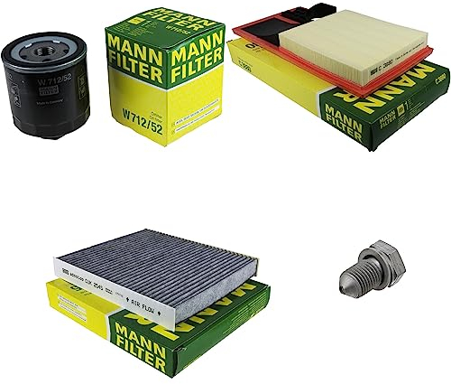 EISENFELS Filter Set Inspektionspaket erstellt mit MANN-FILTER Ölfilter W 712/52, Luftfilter C 3880, Innenraumfilter CUK 2545, Verschlussschraube