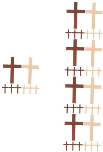NUOBESTY 100 Stk Kreuz Selber Machen Anhänger Diy Schmuck Accessoires Charms Kreuzketten Aus Holz Miniatursachen Wandkreuz Aus Holz Schmuck Aus Holz Holzhandwerk Skulptur Halskette Hölzern