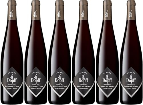 Dopff au Moulin Pinot Noir Rouge des 2 Cerfs Alsace AOP 2022 Trocken (6 x 0.75 l)