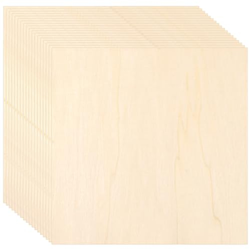 WOPPLXY 18 piezas de madera de balsa, 300 x 300 x 2 mm, tablero de aglomerado cuadrado para bricolaje, modelo, proyectos láser, pinturas, decoración del hogar, arte y artesanía