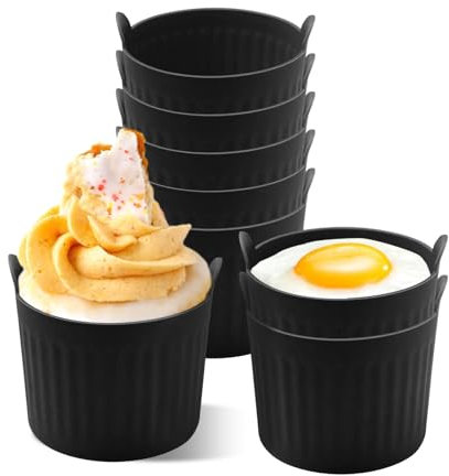 8 Pièces Moule Silicone Air Fryer, Plat pour Air Fryer, Moule pour Air Fryer, Moule Gâteau Air Fryer Moule Muffin, Moule pour Gâteau au Four, Silicone Air Fryer Moulds pour Puddings Cupcakes