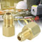 Cocoarm Brass Refrigeration Adapter 1/4SAE to 1/2ACME HVAC Vacuum Pump Port Connector with Professional Grade Brass Construction for Reliable Performance in Air Conditioning Systems